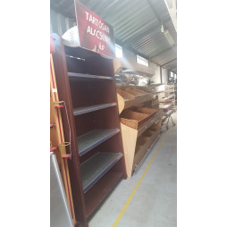 Brown wooden wall shelf Brown wooden wall shelf